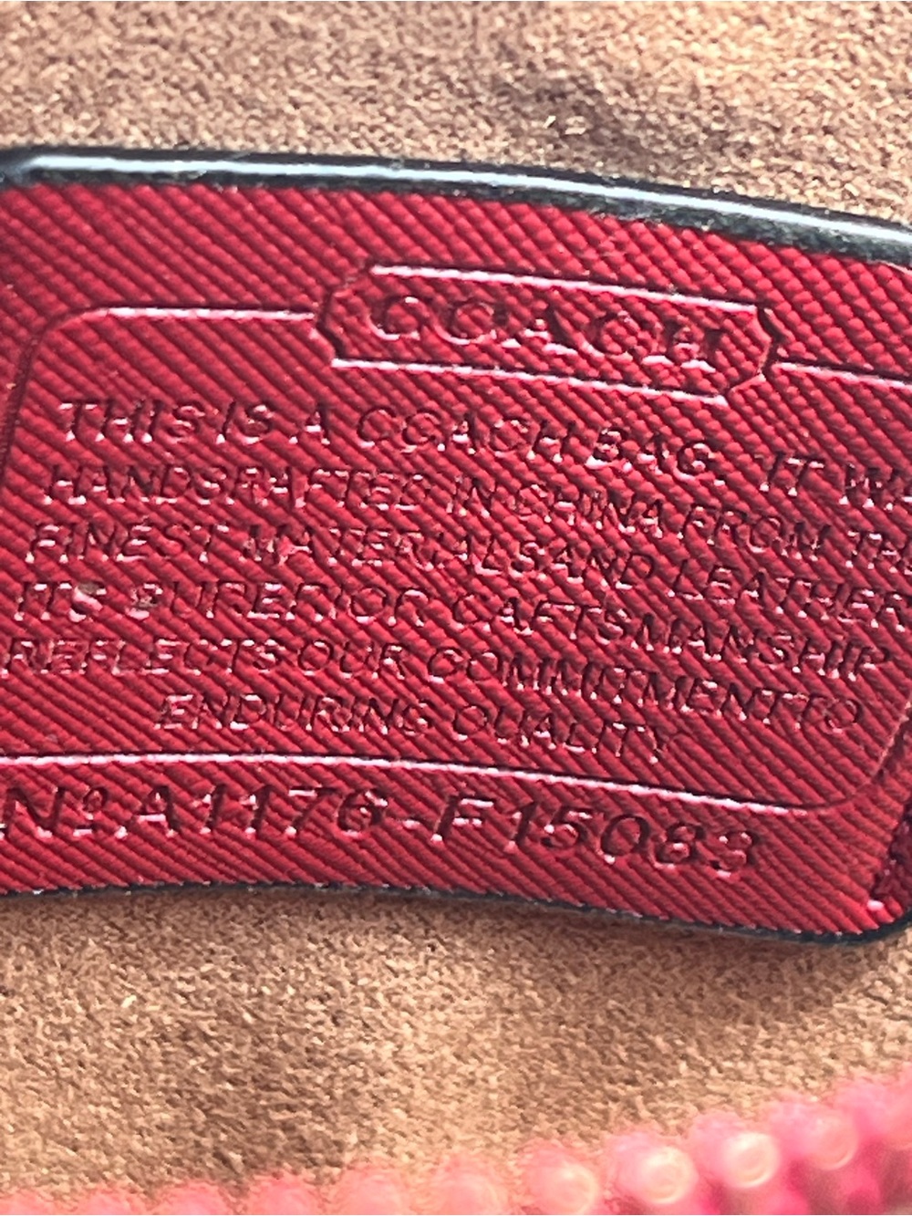 Coach Heart-Shaped Signature Canvas Wristlet in Red Floral - Picture 8 of 15